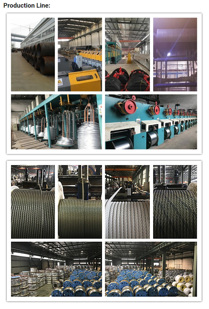 Galvanized & Ungalvanized Steel Cable 1x19+7x7 Steel Wire Rope for Conveyor Belt