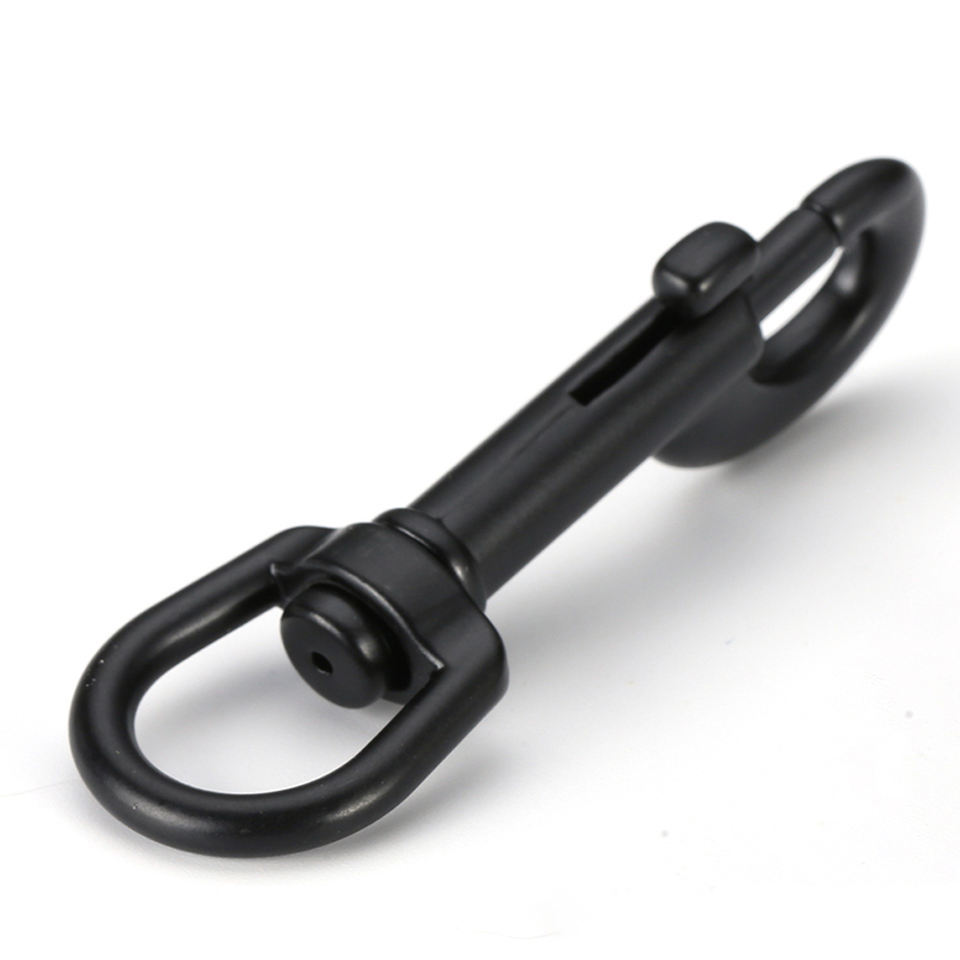 Direct Rotating Metal Snap Black Carabiner Hook