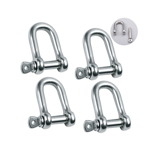 High Quality Polished Screw Pin Forged Stainless Steel 304/316 Marine Anchor Lifting D Shackle