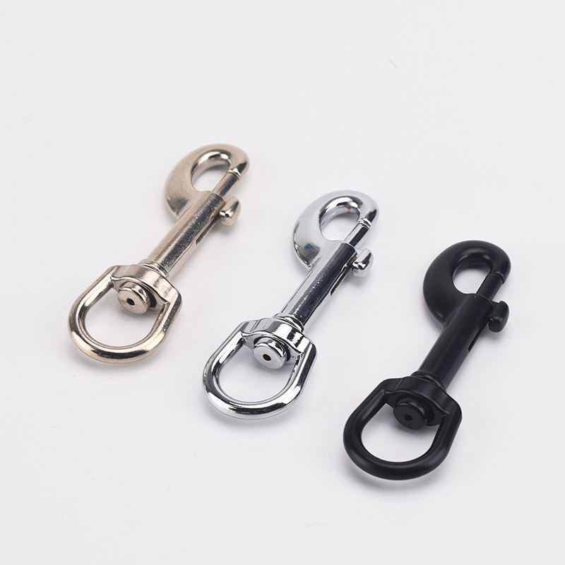 Direct Rotating Metal Snap Black Carabiner Hook