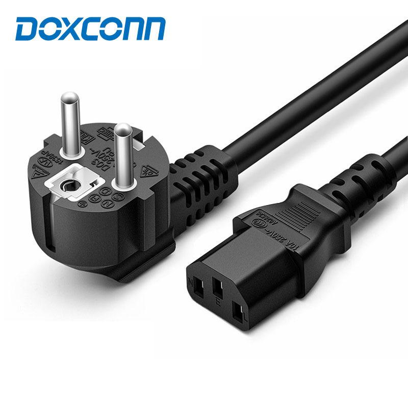 IEC 320 Custom European Power Cable 3 Prong EU Iec C5/C13/Angle C13 Power Extension Cord For Rice cooker Printer Tv Adaptor