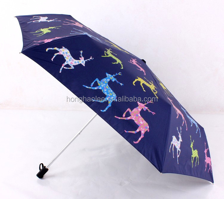 New vinyl pencil umbrella opaque sunscreen sun umbrella sunny umbrella folding foreign trade RECHAR flowers