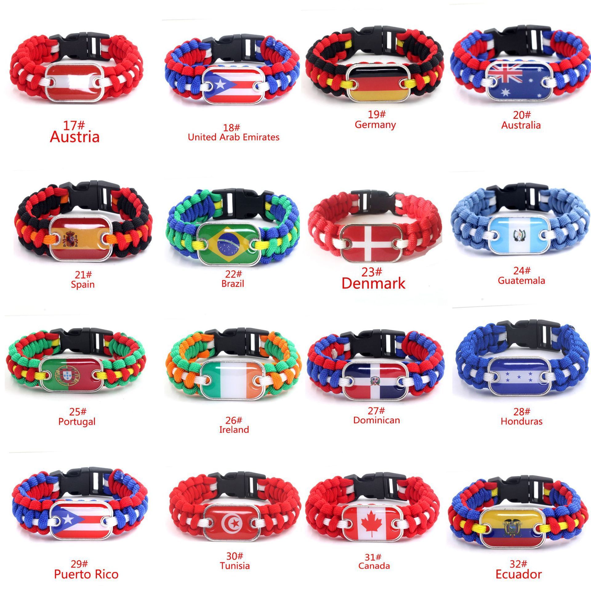 Hot Sale Cheap Paracord Bracelet Multifunction Bracelet, Fashion Parachute Rope Flags Bracelet