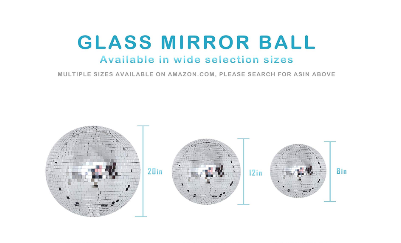 10cm/20cm/30cm/40cm/50cm disco mirror ball Ballroom mirror Glass ball for DJ Party Wedding