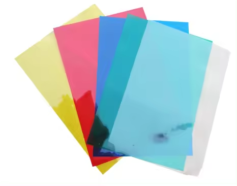 hongho Frosted PVC Document Binding Cover Transparent Color Custom Book Cover Plastic Sheet Paper Leminated Cover for Binding