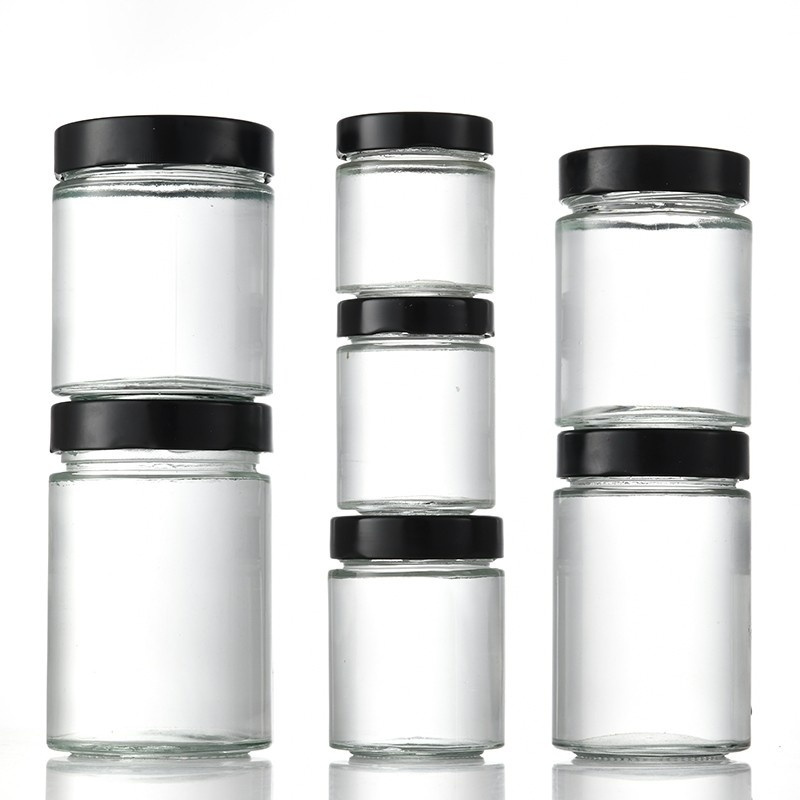 Airtight 180ml 280ml 380ml 500ml Ergo Glass Jar For Jam Butter Honey With Metal Lug Twist Lid