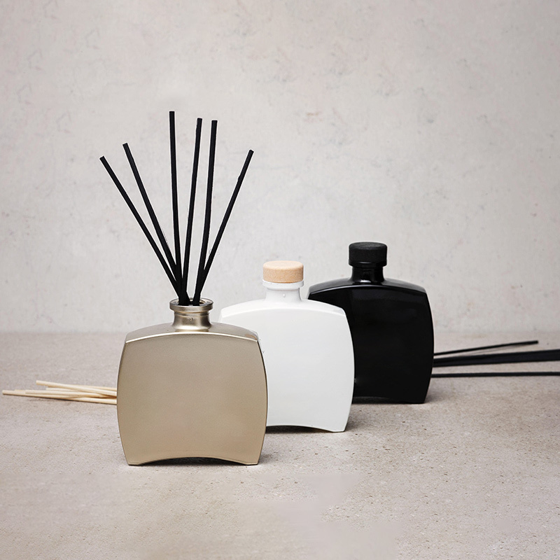 Empty Reed Diffuser Bottles Wholesale Reed Diffuser Glass Bottle Creative Luxury For Diffuser Black Matte 100 Ml