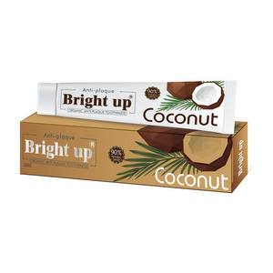 Free samples zero waste private label fluoride free natural  teeth whitening dentifrice coconut oil gel toothpaste