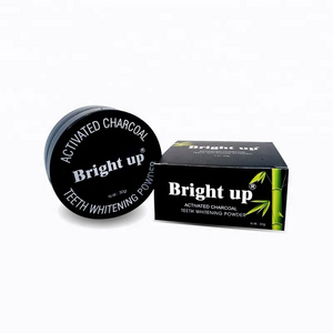 food grade black activated bamboo charcoal teeth whitening powder with bright up brands