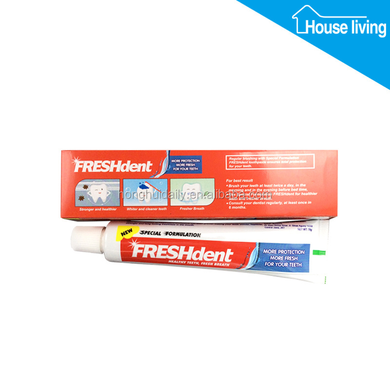 Freshdent fluoride whitening anti-cavity deep clean toothpaste