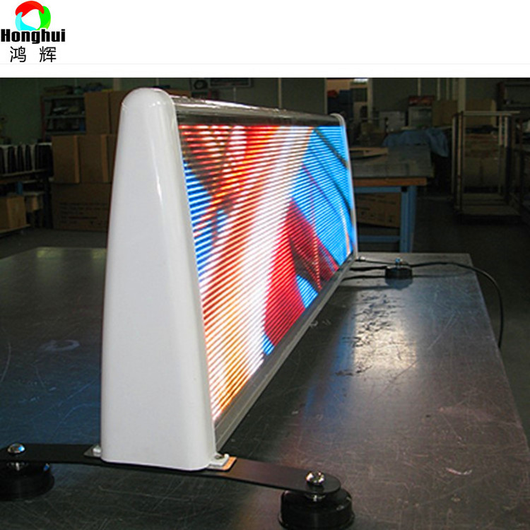 Honghui 2024 Newest Outdoor Advertising  Full Color Car Top Sign 4G WIFI  USB P2.5 P3 P4 P5 Top Roof Video Taxi LED Display