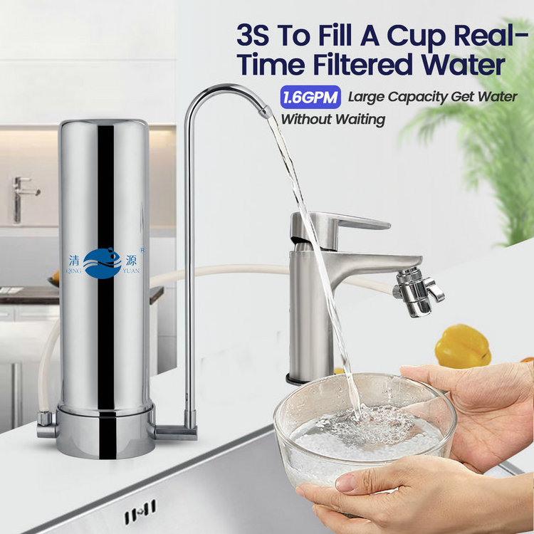 QING YUAN QY-10J Stainless Steel Countertop Water Purifier Faucet Water Filter System Kitchen Faucets