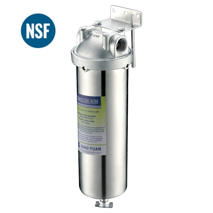 NSF HMS-10A 10 inch Stainless Steel Single Water Cartridge Filter Housing For Water Treatment Machinery Water filter