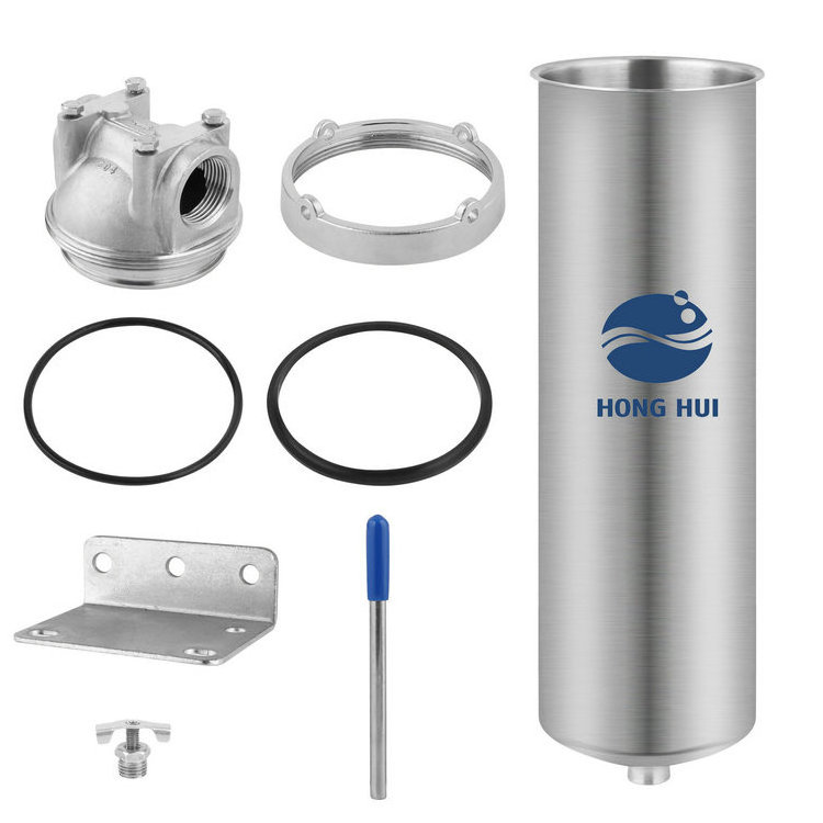 NSF HMS-10A 10 inch Stainless Steel Single Water Cartridge Filter Housing For Water Treatment Machinery Water filter