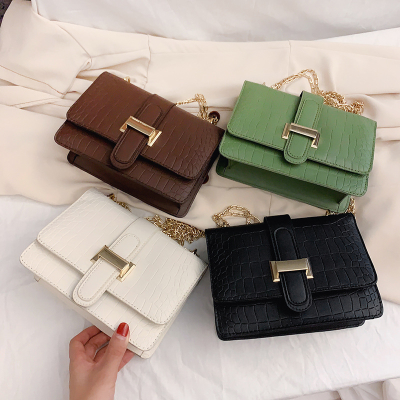 manufacturer shoulder bag with stone grain cross body bag for women's summer 2021 new embossed solid color small square bags