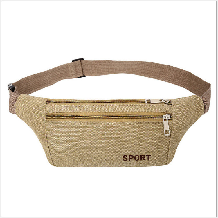 Durable outdoor sport canvas fanny pack wallet running cycling pouch belt hip waist bag