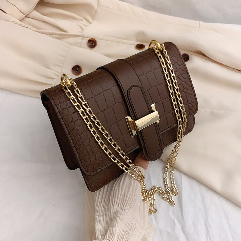 manufacturer shoulder bag with stone grain cross body bag for women's summer 2021 new embossed solid color small square bags