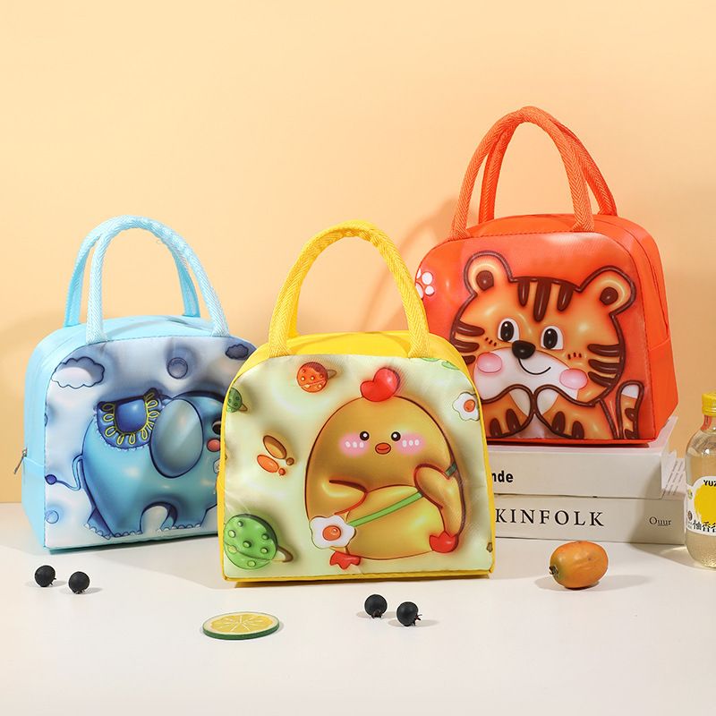 2023 new arrivals 3D cartoon cute lunch bag insulated soft bag cooler small picnic lunch box for kids