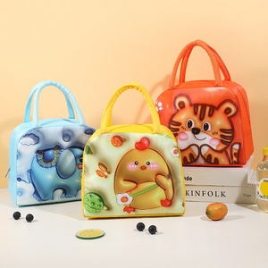 2023 new arrivals 3D cartoon cute lunch bag insulated soft bag cooler small picnic lunch box for kids