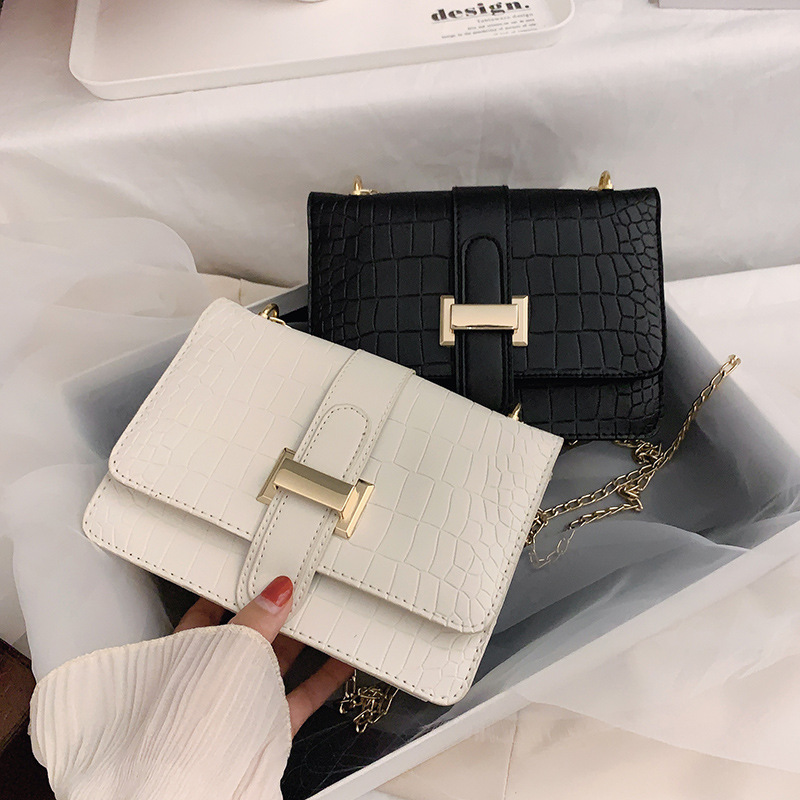 manufacturer shoulder bag with stone grain cross body bag for women's summer 2021 new embossed solid color small square bags