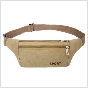 Durable outdoor sport canvas fanny pack wallet running cycling pouch belt hip waist bag