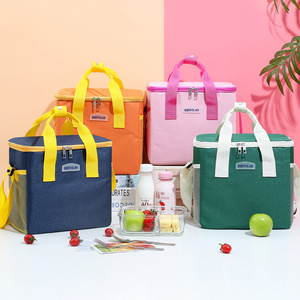 New design fashion color square lunch bag for outdoor picnic cooler bag wholesale insulated bag