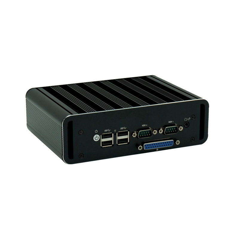 Fanless Mini PC N2830 J4125 J6412  Processor Gaming Industrial Mini Pc Dual Lan 1000mbps Widow 11 SSD Repair