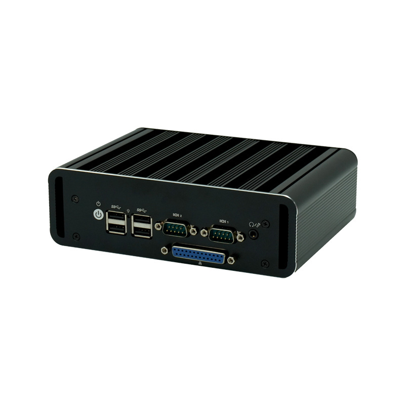 Fanless Mini PC N2830 J4125 J6412  Processor Gaming Industrial Mini Pc Dual Lan 1000mbps Widow 11 SSD Repair