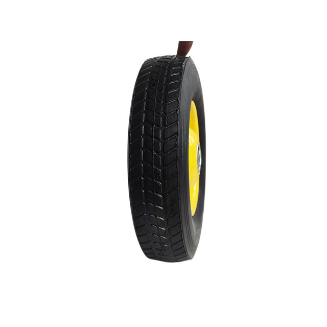 Semi pneumatic rubber plastic wheel 10 inch wheel for lawn mower Flat free Airless rubber tire