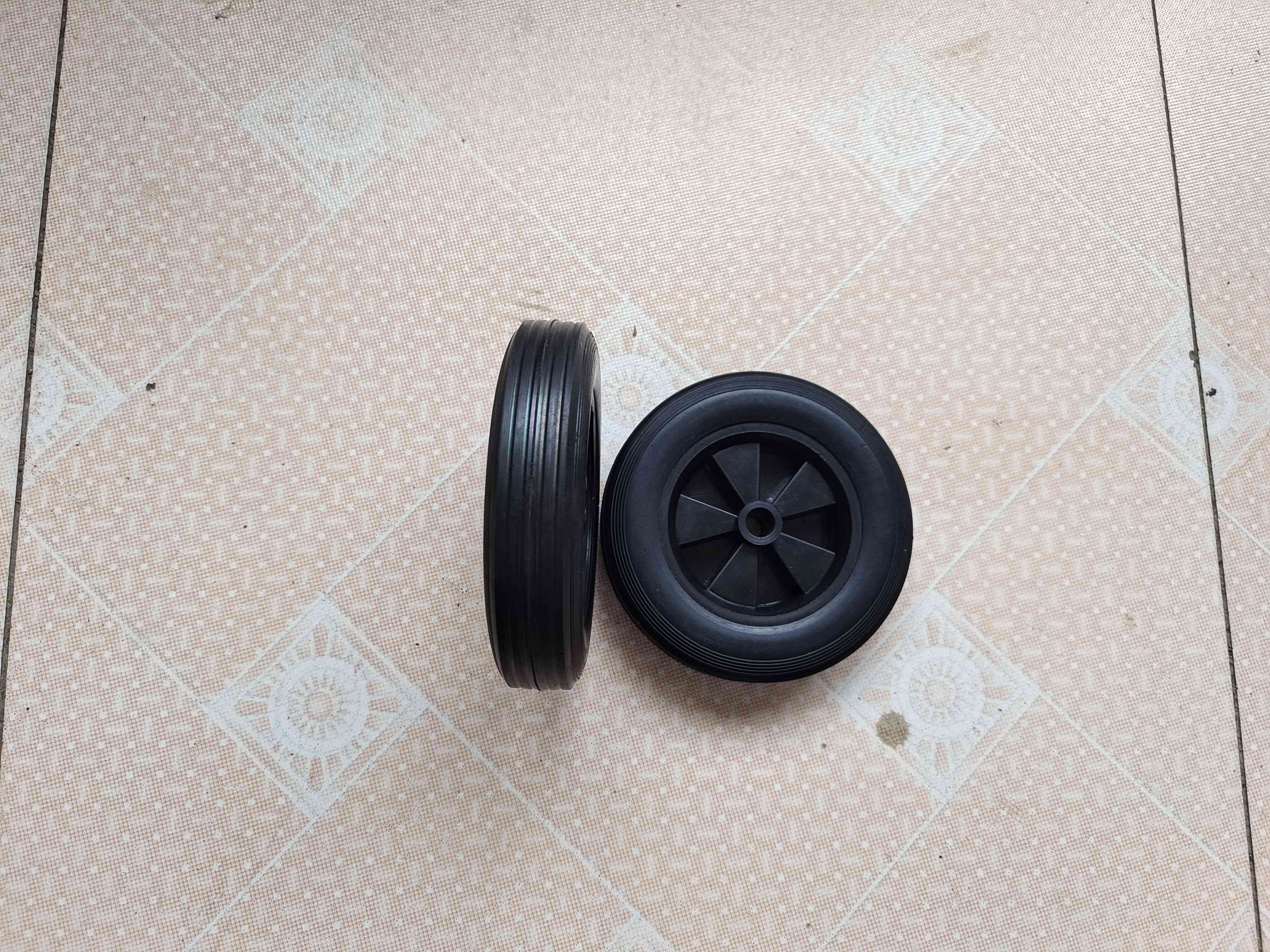 6 inch Factory Supply Unicycle Rubber Tires 6*1.5 Solid Rubber Wheel recyclable trash bin carts wheel