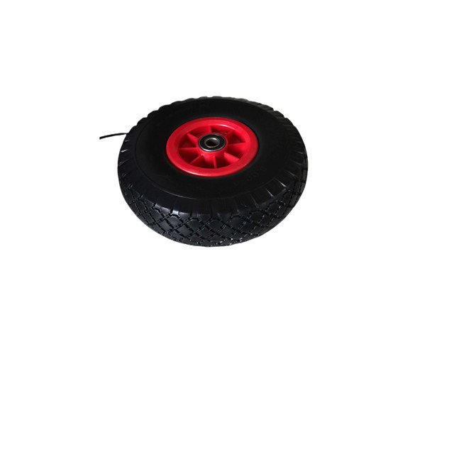 Wheelbarrow Tyre PU Foam Puncture Proof Spare Wheel Rubber Axle Rim Pu foam wheel