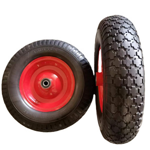 16 "PU foam wheel 4.00-8 polyurethane core tyre wheelbarrow tyre