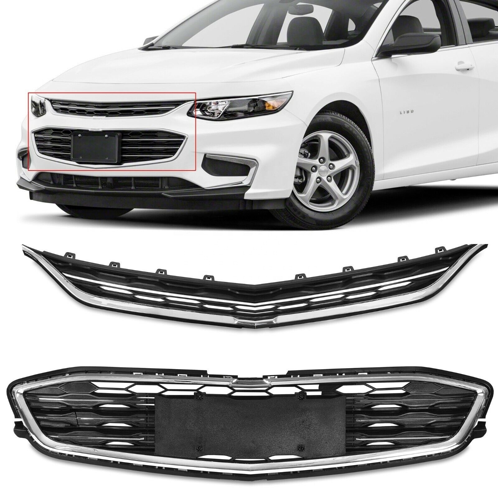 Auto Body Kit Parts For Chevy Chevrolet Malibu 2016 2017 2018 Front Bumper Assembly Complete