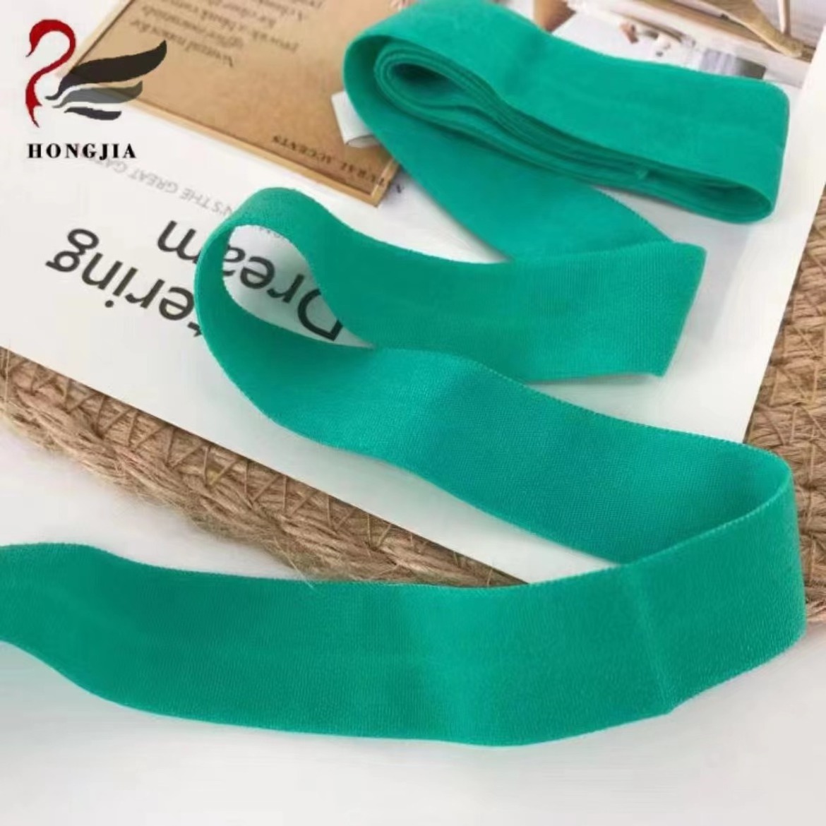 Hongjia Folding Elastic For Underwear Elastic/sportwear/yogawear Band Woven Webbing Nylon Elastic Band