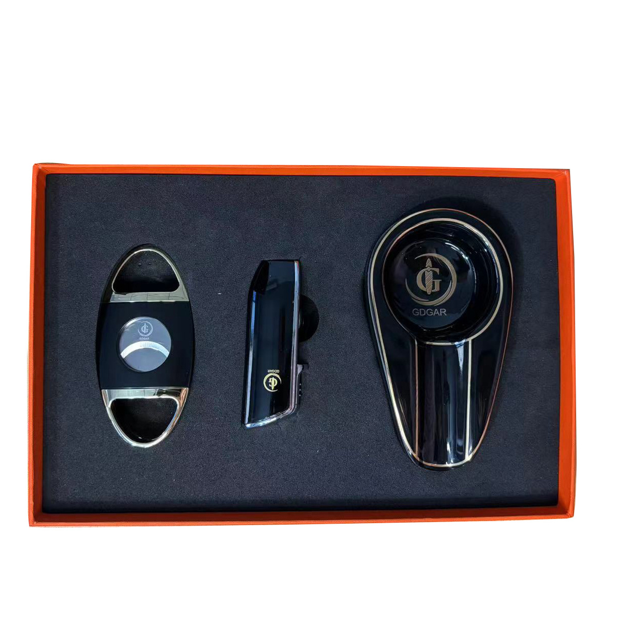 high-end cigar gift set cutter ashtray lighter