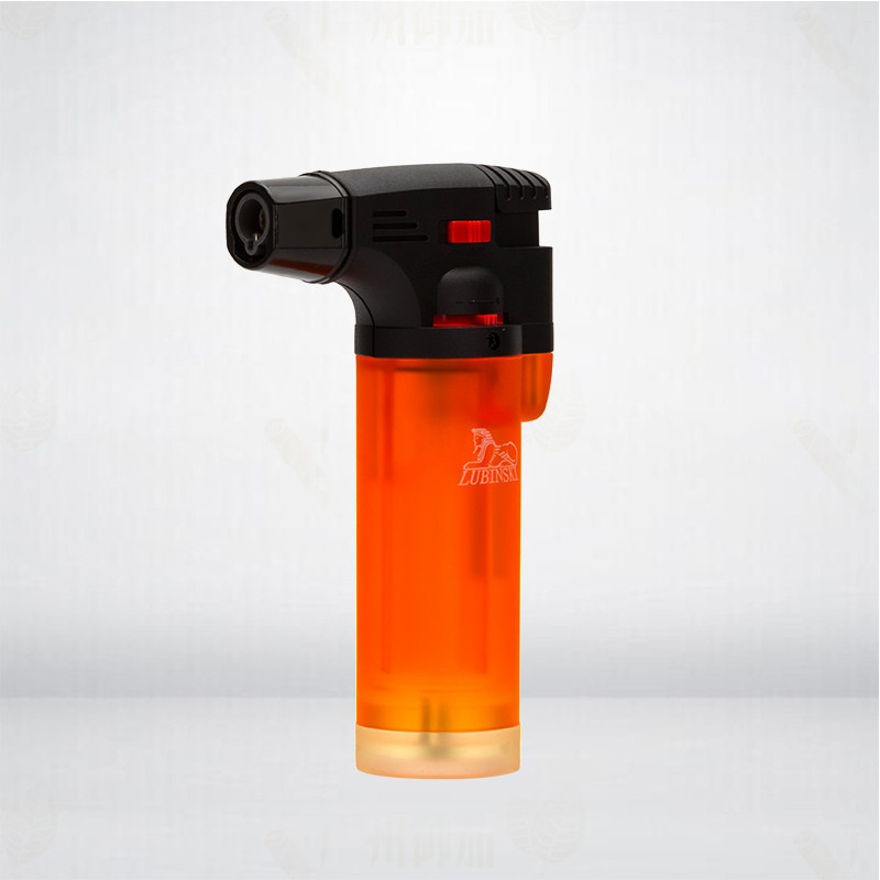 Single Jet Flame Torch Lighter Gun Shape Windproof Refillable Plastic Cigar Lighter