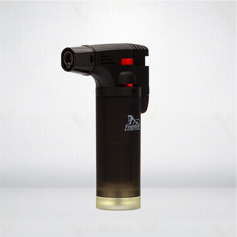 Single Jet Flame Torch Lighter Gun Shape Windproof Refillable Plastic Cigar Lighter