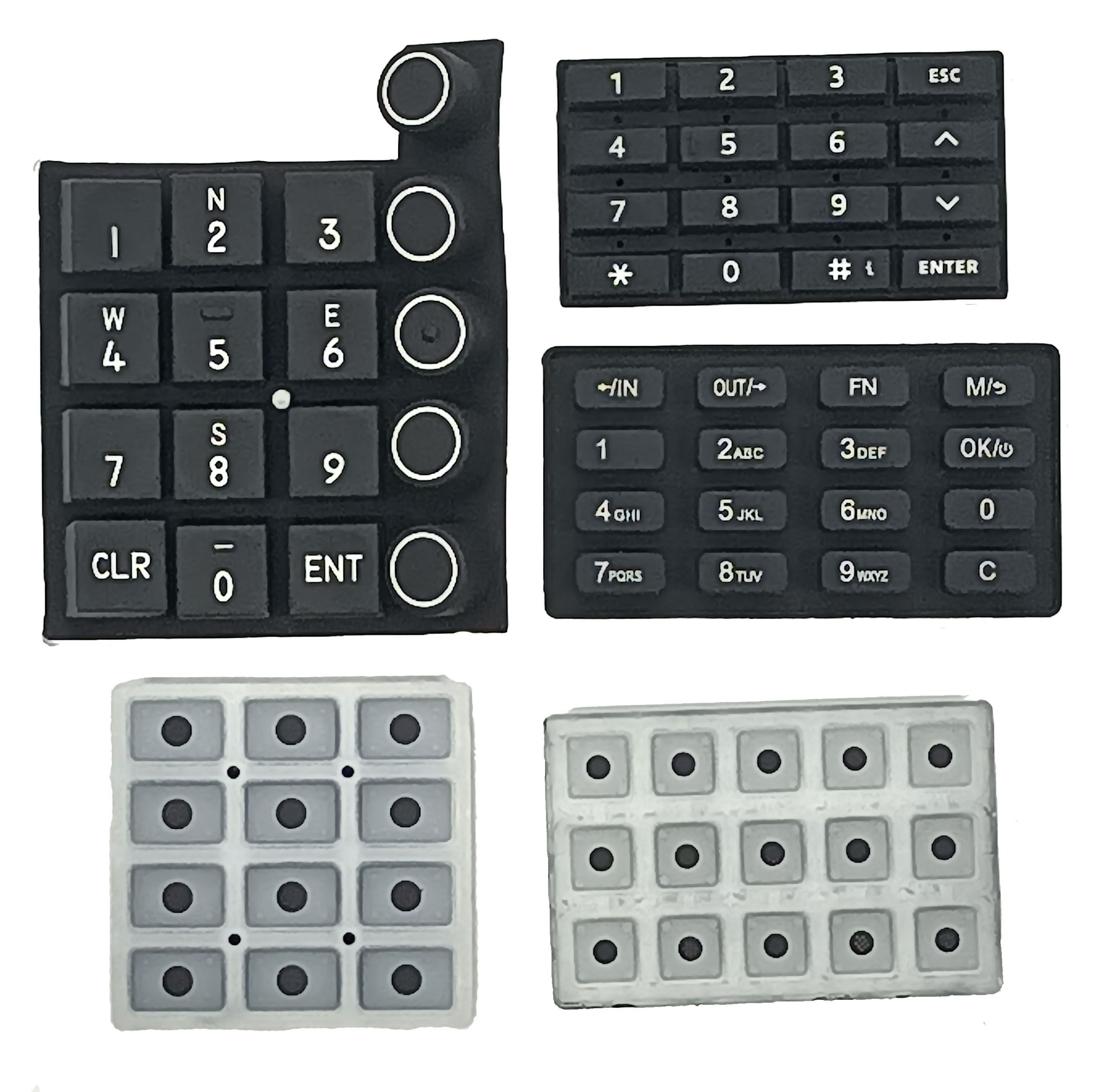 customized rectangular 4 x 4 5 x 5 digital keypads remotely silicone rubber keypad