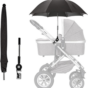 Baby Stroller Parasol Universal Umbrella with Clamp 360 Degree Adjustable UV Protection Stroller Sun Shade Waterproof Umbrella