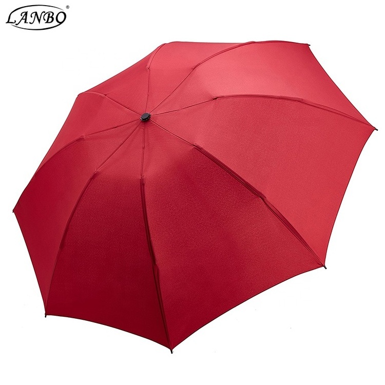 Sunny and Rainy Automatic waterproof windproof upside down 3 folding umbrella cheap compact and portable outdoor