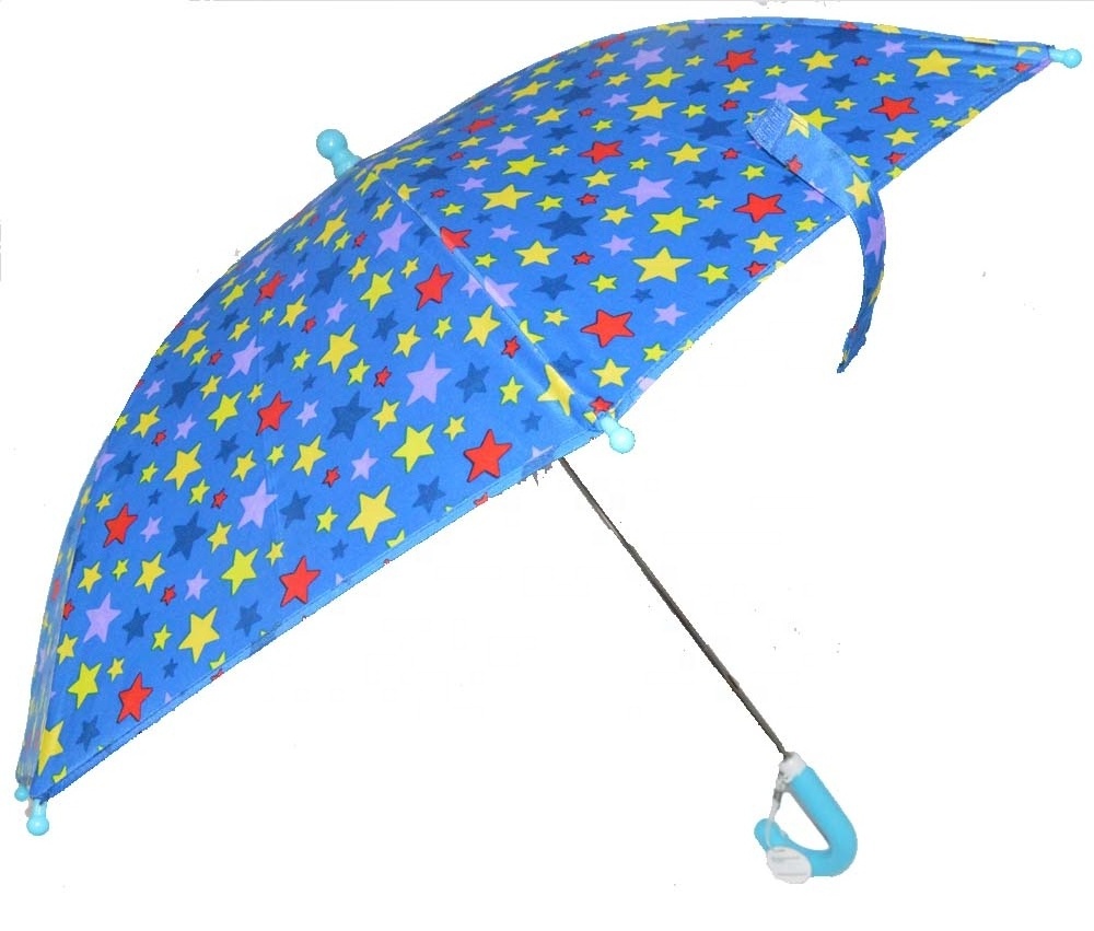 parapluie Factory Customized Lovely Cartoon Portable manual open Plastic Handle Child Cartoon kid bubble Umbrella with printing