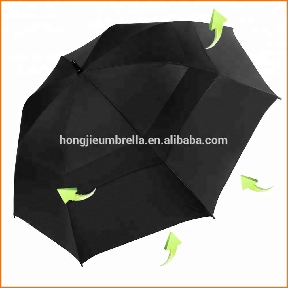 62/68/72/80 Inch Extra Large Windproof Golf Umbrella UV Protection Automatic Open Double Canopy Vented Sun Rain Umbrella