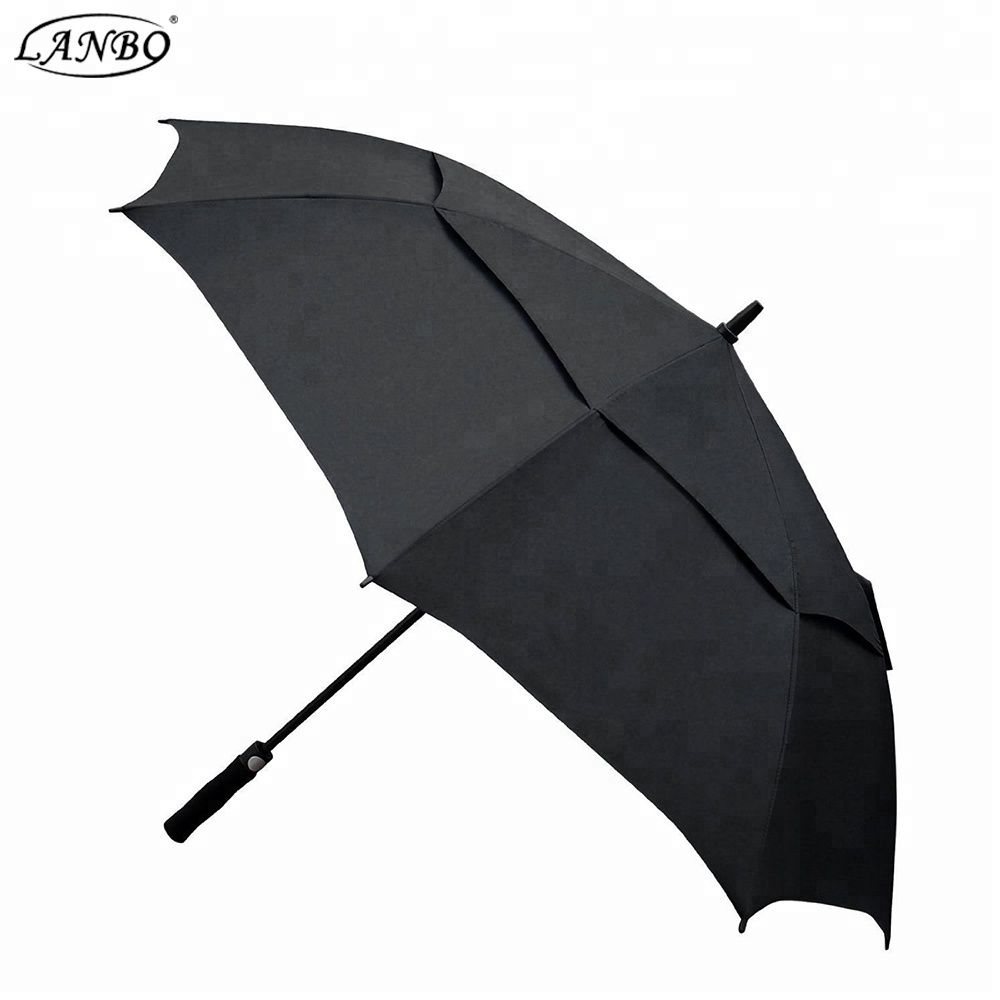 62/68/72/80 Inch Extra Large Windproof Golf Umbrella UV Protection Automatic Open Double Canopy Vented Sun Rain Umbrella