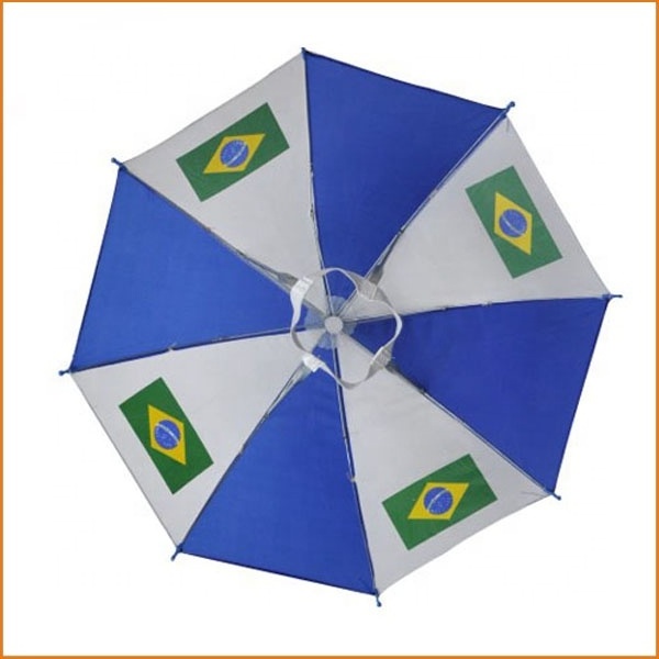 Light weight small umbrella hat kid umbrella hat no handle umbrella