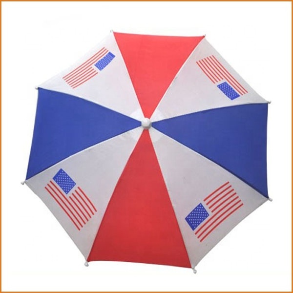 Light weight small umbrella hat kid umbrella hat no handle umbrella