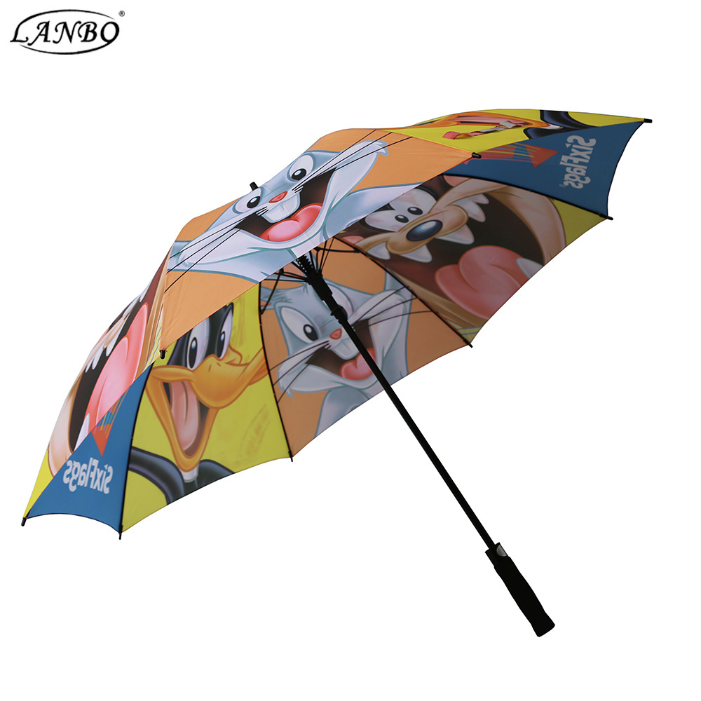 Chinese universal scooter uv coating 62inch arc parasol golf umbrella with unbroken skeleton