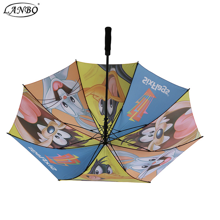 Chinese universal scooter uv coating 62inch arc parasol golf umbrella with unbroken skeleton