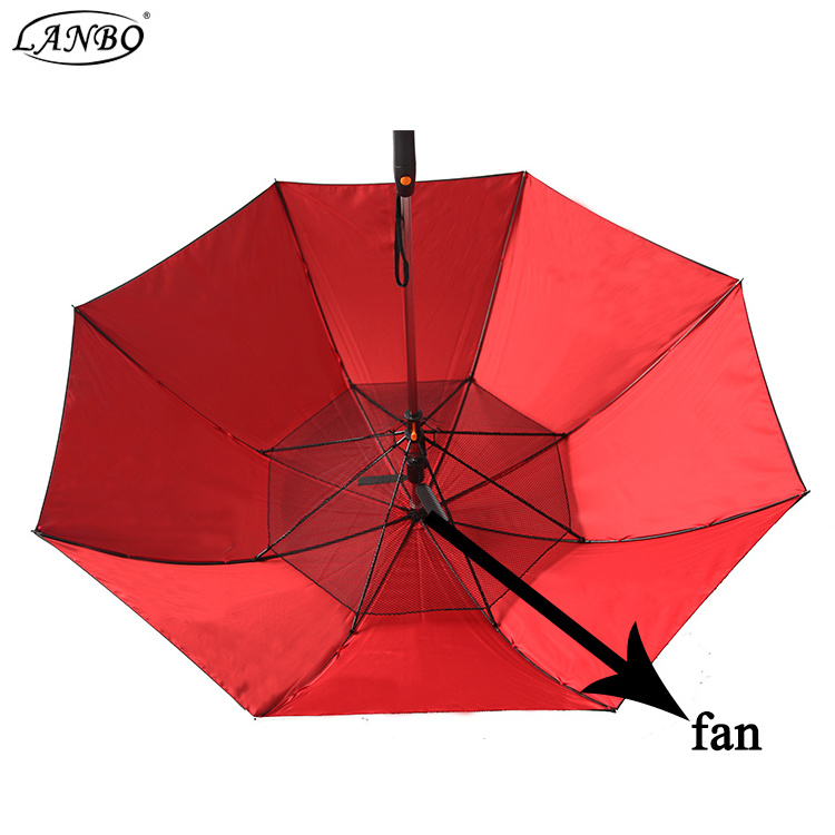 Beach umbrella with solar panel charge and usb solar umbrella fan