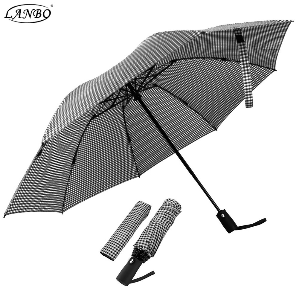 Automatic umbrella inverted 3 folding umbrella with bullet proof function