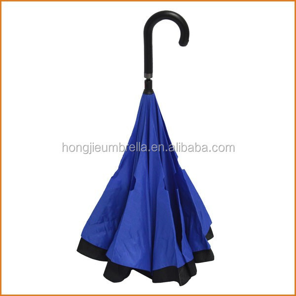 China supplier reverse umbrella design upside down inverted car umbrella